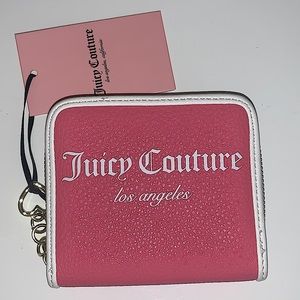 Juicy Couture Pink White LOGO Wallet NWT HTF